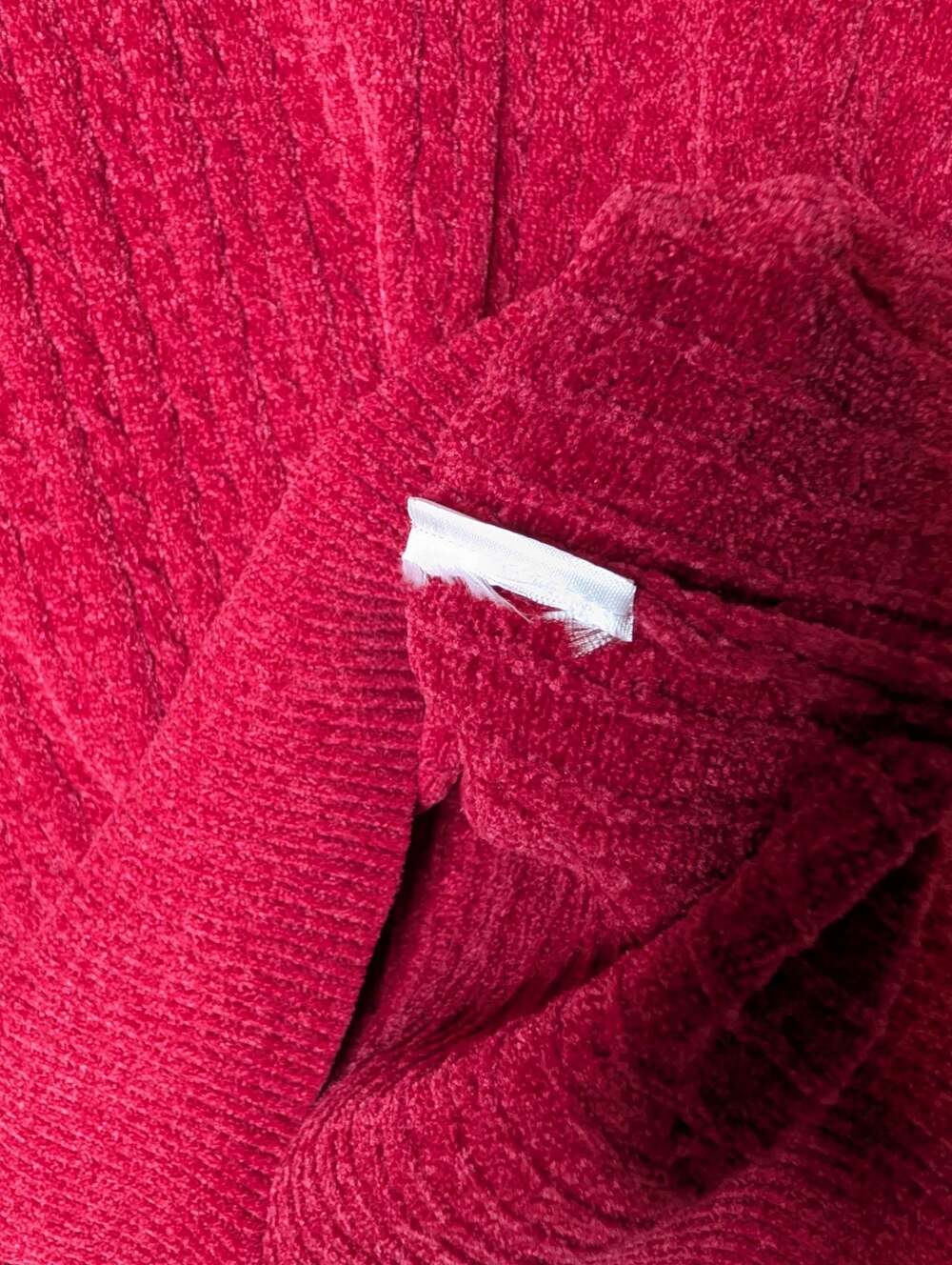 Calvin Klein Womens Red Chenille‎ Knit Crewneck Sweater Size M - Picture 4 of 8